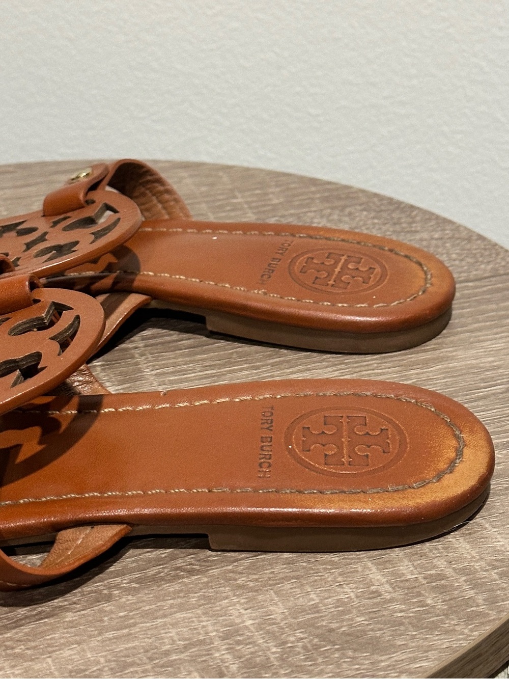 Tory Burch Miller Leather Sandals in Vintage Vachetta - Picture 7 of 11
